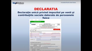 Declaratia unica 20232024  Venituri din activitati independente [upl. by Etsirk]