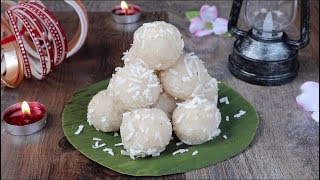 নারকেলের সাদা নাড়ু  চিনি দিয়ে নারকেল নাড়ু  Narkel Er Naru Recipe  Bangladeshi Narkel Naru [upl. by Arocahs]