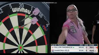 PDC Women´s Series 16 Sherrock vs Veld [upl. by Gnes161]