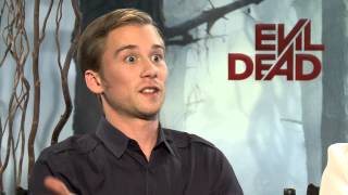 Evil Dead MAJOR SPOILERS Interviews with Shiloh Fernandez Jessica Lucas and Lou Taylor Pucci [upl. by Yemerej]