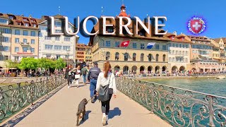 SWITZERLAND LUCERNE ✨ ALL BRIDGES of the city amp Embankment 4K [upl. by Casmey]