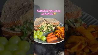 Healthy Kale feta and egg sandwich idea healthyfood healthyrecipes recipe [upl. by Anek590]