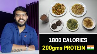 Easy 1800 Calorie Diet with 200gms of protein for fat loss  🇮🇳 [upl. by Hines]