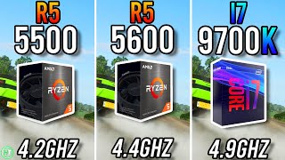 Ryzen 5 5500 vs Ryzen 5 5600 vs Intel i7 9700k [upl. by Goodson]