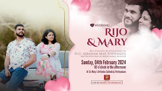 Rijo weds Mary  WEDDING CEREMONY  HG Abraham Mar Epiphanios Metropolitan  St Marys Church [upl. by Karia648]