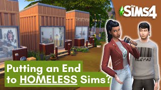 Tiny House Homeless Community  Communal Living Sims 4 Speed Build [upl. by Platt]