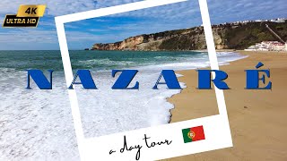 Is Nazaré Portugal worth visiting Daytrip to Nazaré from Lisbon Walking Tour4K ASMR Group tour [upl. by Beebe]