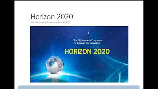 Accessing Horizon 2020 Research Funding for the Global Community [upl. by Koal]