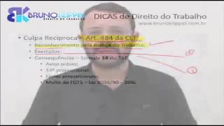 44 Rescisão por culpa recíproca  Direito do Trabalho  Bruno Klippel [upl. by Girhiny269]