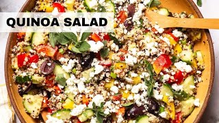 Mediterranean Quinoa Salad Recipe  Healthy Mediterranean Salad [upl. by Eiramlatsyrk]