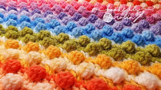 How to Crochet the Bobble Stitch  Stunning Textured Stitch [upl. by Acireit]