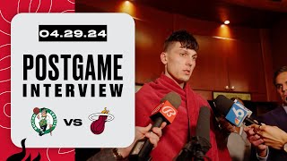 Tyler Herro Postgame Interview  Boston Celtics vs Miami HEAT  April 29 2024 [upl. by Scuram]