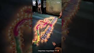 Maya Bazar  gorakhpur  deepotsav  rangoli with diya decoration  ✨️😊☺️🥳❤️‍🔥 [upl. by Sanborn]