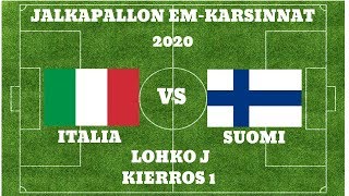 JALKAPALLON EMKARSINNAT 2020 1 ITALIA  SUOMI OTTELUENNAKKO [upl. by Viafore710]