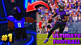 I Became Lamar Jackson On Roblox Ultimate Football And It Went [upl. by Anpas884]