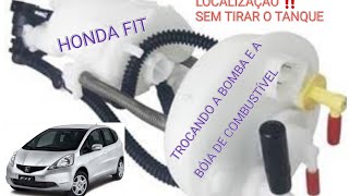 🚒 localização e troca da bóia e bomba de combustível  Honda FIT [upl. by Nada]