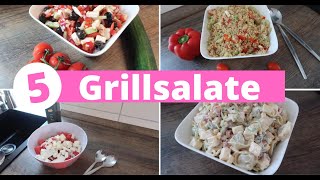 EINFACHE amp SCHNELLE GRILLSALATE SOMMERLICHE GRILLBEILAGEN UNSERE TOP 5 Fräulein Jasmin [upl. by Haiasi]