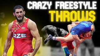 5 Minutes of Crazy Freestyle Wrestling Throws [upl. by Urina]