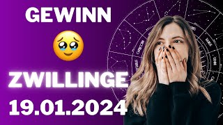 ZWILLINGE ♊️😊 ES KOMMT❗DER GRÖSSTE GEWINN DEINES LEBENS 🍀🎁 Horoskop  19Januar 2024 zwillinge [upl. by Dlanor]