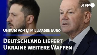 Deutschland liefert Ukraine weitere Waffen für 11 Milliarden Euro  AFP [upl. by Eelinej924]