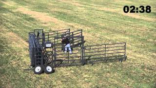 Wrangler Portable Corral Fold Up  Livestock Equipment [upl. by Eiboj]