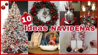 DIY  10 ADORNOS NAVIDEÑOS CASEROS  DECORACION NAVIDEÑA HECHA A MANO  NatyGloss [upl. by Hirst]