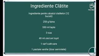 Reteta ingrediente clatite delicioase reteta prajituri dulce [upl. by Saberio31]