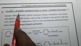 ClaisenSchmidt Condensation  Mechanism and its applications [upl. by Worden]