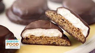 Chocolate Covered Marshmallow Cookie  Everyday Food with Sarah Carey [upl. by Engapmahc]