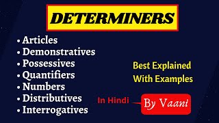 Determiners In English Grammar  Types of Determiners  In Hindi [upl. by Anitsirhc75]