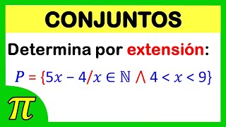 conjuntos determinados por extensión ejemplo [upl. by Leoline]