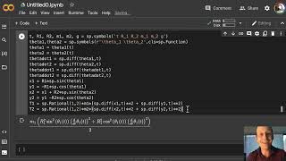 Modeling the Double Pendulum with Python and sympy [upl. by Norvan]