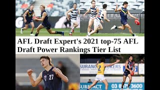 2021 AFL Draft top 75 power rankings and tier list final power rankings for 2021 [upl. by Korwun840]