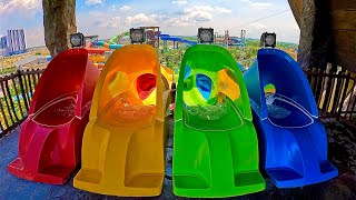 Four Lanes Racing Water Slide at SplashMania WaterPark [upl. by Goth802]