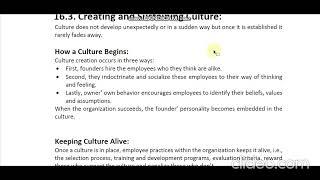 Creating and Sustaining culture  Socialization OB [upl. by Keifer479]