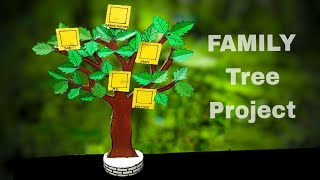 How to make Family Tree  family tree project ideas on a chart paper  Assam Make Stuff [upl. by Darya]