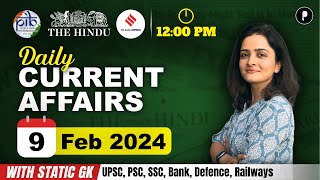 9 February Current Affairs 2024  Daily Current Affairs  Current Affairs Today [upl. by Raddy]