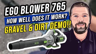 EGO Blower 765 CFM Review and Demo  Blasting Gravel amp Dirt With EGO 765 Cordless Blower [upl. by Aniles527]