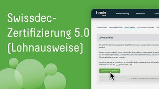 SwissdecZertifizierung 50 – Anpassungen für Lohnausweise  bexio Support [upl. by Attenod]