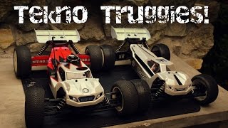 Tekno Truggies  NT483 with Werks Racing B22058 and ET483 with 2200KV Castle Mamba Monster [upl. by Fillander675]