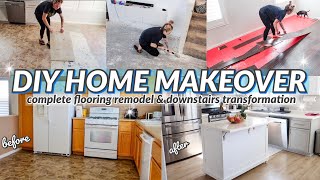 DIY HOME MAKEOVER EXTREME HOME TRANSFORMATION  DIY BUDGET FLOORING REMODEL  AFFORDABLE HOME UPDATE [upl. by Brecher]