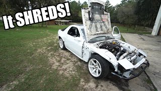 First Rips In the Abandoned LS RX7 SO Sketchy But Sooo Good [upl. by Tully894]