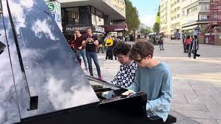 Linkin Park by two Pianists on Street – What Ive done Thomas Krüger amp Mikka Hack [upl. by Nnyre]