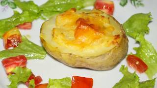 Stuffed Baked Potatoes  Vegetarian  Trini Homestyle Recipe [upl. by Nalad]