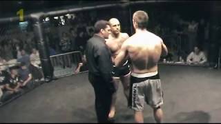 KNEE BREAKS HIS FACE NICK SLACK VS MATT BOLSOVER  BRITISH CAGE FIGHTING 3 [upl. by Brier]