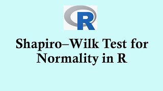 Statistics using R programming  Shapiro–Wilk Test for Normality in R programming statistics [upl. by Arbed]