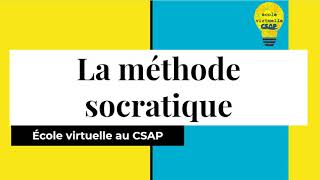 Philosophie La méthode socratique [upl. by Matty]