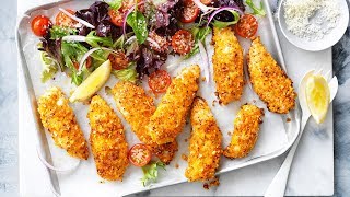 Crunchy Baked Chicken Tender Salad [upl. by Felicidad537]