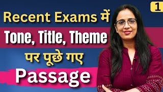 Learn to Identify Title Tone and Theme of the passage  CUET SSC CHSL amp CPO MainsRani mam [upl. by Notanhoj741]