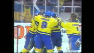 VMguldet i ishockey 1991 Rapportinslag 19910504 [upl. by Atinit695]